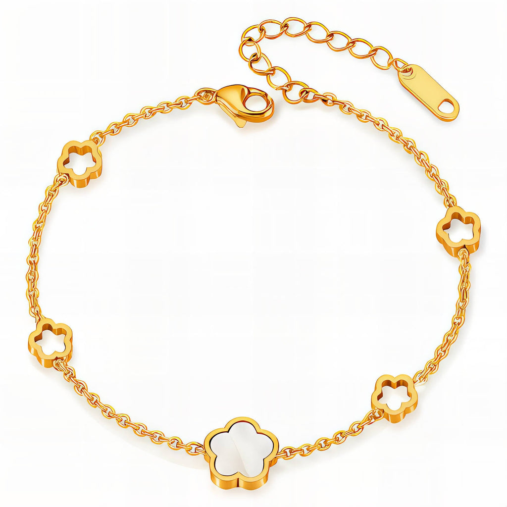 Ivory Solo Bloom Bracelet on white background