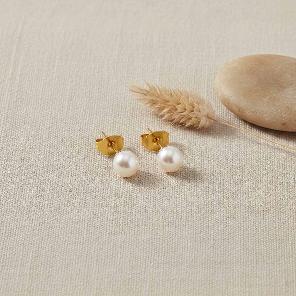 Marielle Pearl Earrings Lifestyle Image